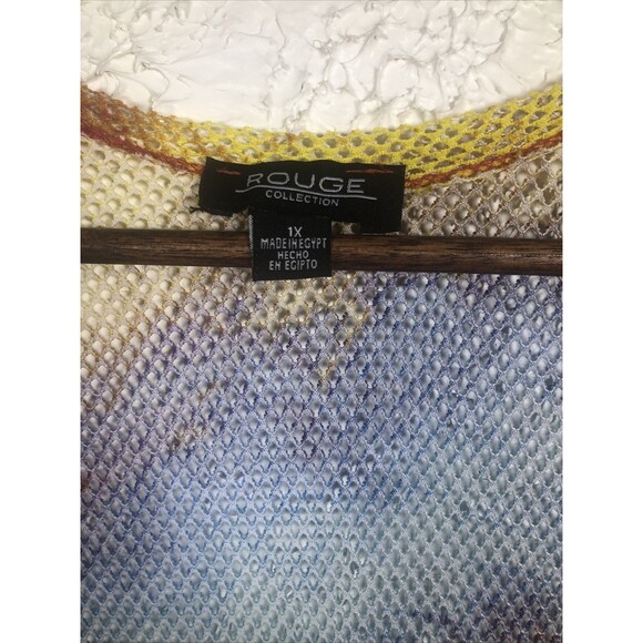 Fairy Boho Crochet Open Front flowy hippie Rainbow Duster - Picture 3 of 8